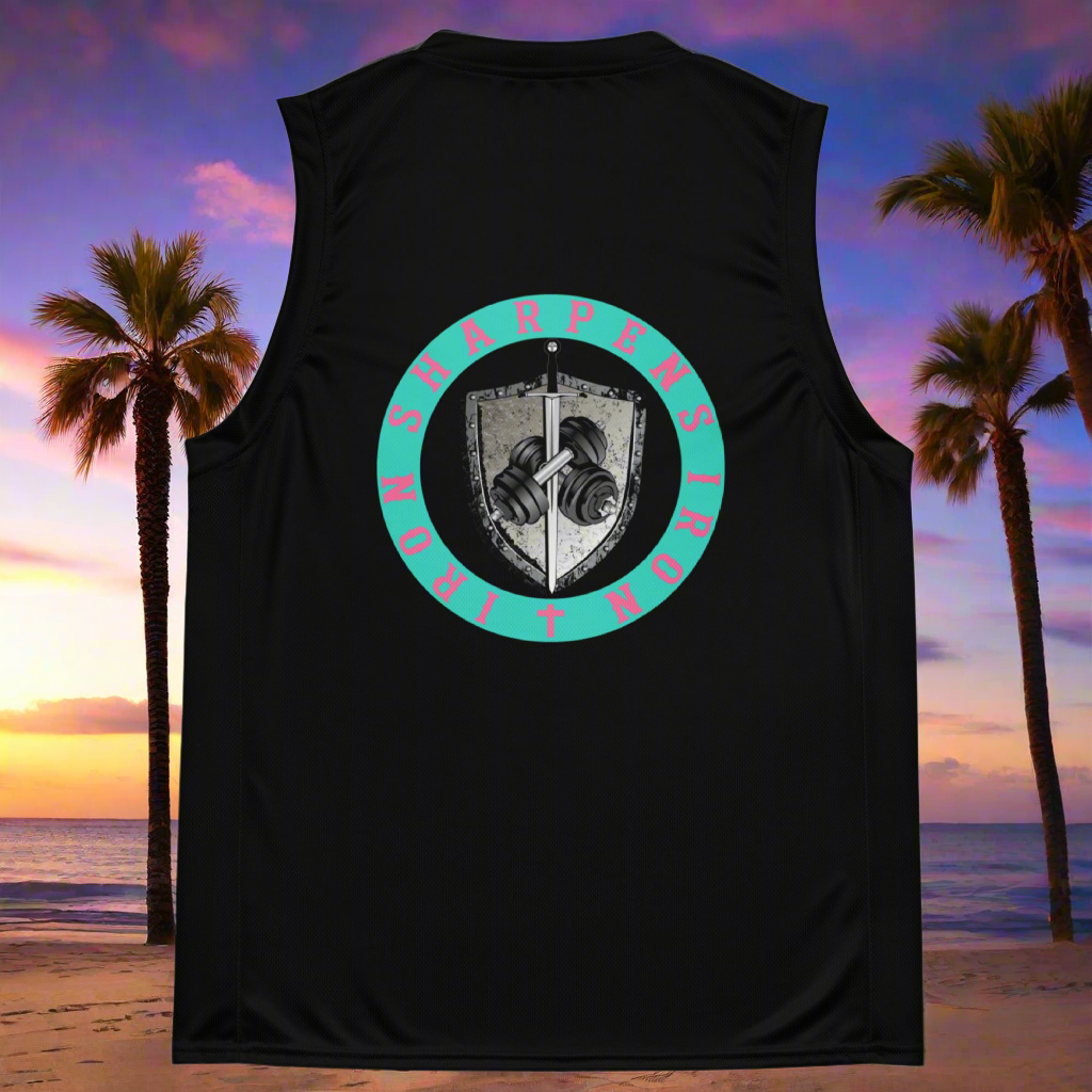 Black South Beach Iron Sharpens Iron basketball Tank