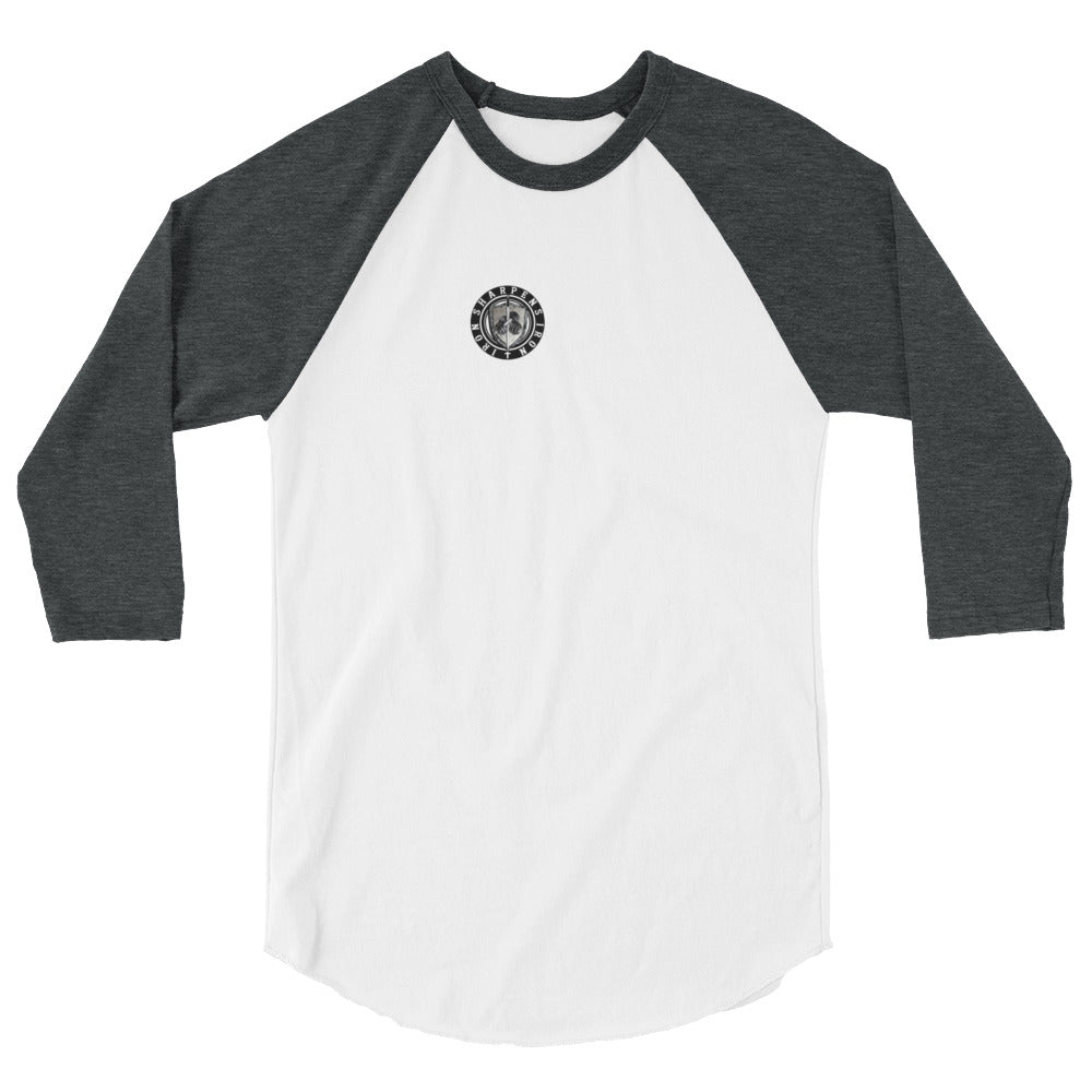 3/4 sleeve Proverbs 27:17 baseball T