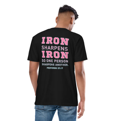 Iron Sharpens Iron south beach collection with scripture on the back