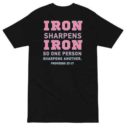 Iron Sharpens Iron south beach collection with scripture on the back