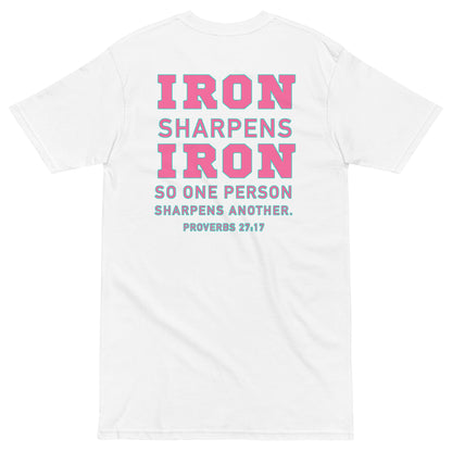 Iron Sharpens Iron south beach collection with scripture on the back